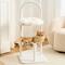 Show in main carousel: Hittite Modern Indoor Furniture-Style Metal Frame 34-in Faux Fur Cat Tree with Wooden Top Bed, White slide 8 of 11