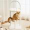 Show in main carousel: Hittite Modern Indoor Furniture-Style Metal Frame 34-in Faux Fur Cat Tree with Wooden Top Bed, White slide 9 of 11