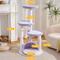 Show in main carousel: Hittite Modern Indoor 46-in Rattan Cat Tree Tower with Scratching Post, Handwoven Nests & Cave, Purple slide 7 of 10