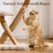Show in main carousel: Hittite Indoor Natural Solid Wood 32-in Faux Fur Cat Tree Tower with Scratching Post, Cozy Bed & Platforms, Khaki slide 4 of 10