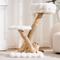 Show in main carousel: Hittite Indoor Natural Solid Wood 32-in Faux Fur Cat Tree Tower with Scratching Post, Cozy Bed & Platforms, White slide 10 of 11