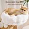 Show in main carousel: Hittite Indoor Natural Solid Wood 32-in Faux Fur Cat Tree Tower with Scratching Post, Cozy Bed & Platforms, White slide 3 of 11