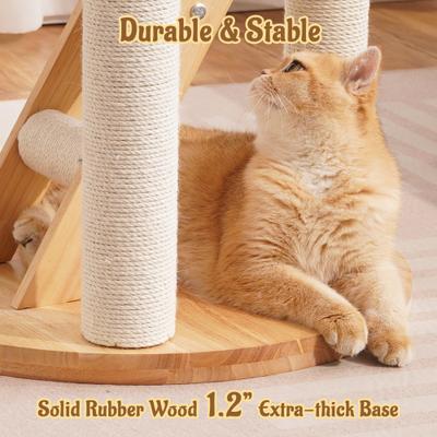 Show full view: Hittite Solid Wood 62-in Polyester Cat Tree Tower & Condo with Sisal Scratching Post, Capsule & Ladder, 20.87 x 20.87 x 62-in slide 8 of 11