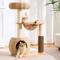 Show in main carousel: Hittite Solid Wood 38-in Faux Fur Cat Tree Tower & Condo with Sisal Scratching Post, Capsule & Ladder, 24.5 x 17.3 x 38-in slide 1 of 10