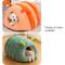 Show in main carousel: NonoPets Caterpillar-Shaped Plush Bolster Dog & Cat Bed, Orange, Large slide 3 of 5