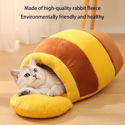 Show full view: NonoPets Honey Pot Shape Comfortable Nest CoveredCat Bed slide 8 of 9