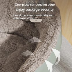 NonoPets Four Seasons Universal Bolster Dog & Cat Sofa Bed, Grey, Large slide 2 of 7