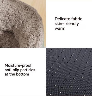 Show full view: NonoPets Four Seasons Universal Bolster Dog & Cat Sofa Bed, Grey, Medium slide 6 of 7