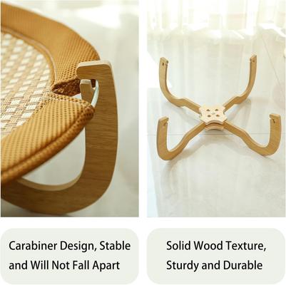 Show full view: NonoPets Breathable Woven Elevated Rattan-Style Furniture Style Sofa Dog & Cat Hammock Bed with Wooden Frame slide 6 of 9