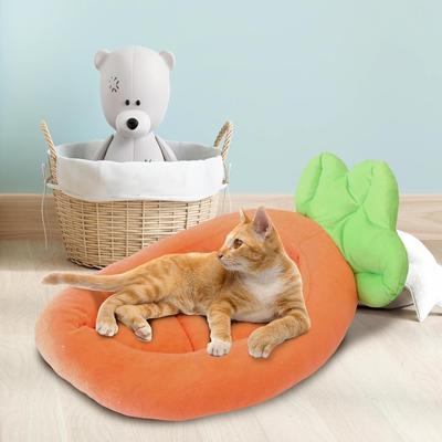 Show full view: NonoPets Carrot Shape Bolster Dog, Cat & Bunny Bed, Small slide 2 of 3