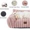 Show in main carousel: NonoPets Premium Soft Corduroy Fleece, Fuzzy Furniture Style Sofa Dog & Cat Bed with Removable Washable Cover, Pink slide 5 of 7