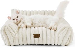 NonoPets Premium Soft Corduroy Fleece, Fuzzy Furniture Style Sofa Dog & Cat Bed with Removable Washable Cover, White slide 2 of 8