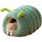 Show in main carousel: NonoPets Caterpillar-Shaped Plush Bolster Dog & Cat Bed, Green, Medium slide 1 of 7