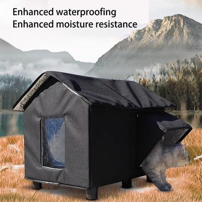 Show full view: NonoPets Weatherproof Outdoor Base, Oxford Fabric Insulated Design Dog & Cat House slide 2 of 7