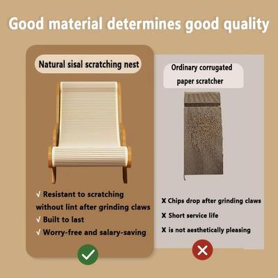 Show full view: NonoPets Wooden Sisal Cat Scratcher Lounge Chair, Medium slide 4 of 9