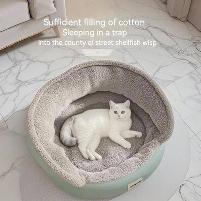 Show full view: NonoPets Four Seasons Universal Bolster Dog & Cat Sofa Bed, Grey, Medium slide 4 of 7