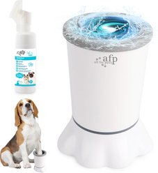 allforpaws Pet Salon Dog Paw Cleaner Set, White, 4.5 x 5.1 x 2.8-in
