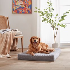 LFC PETS Cooling Orthopedic Memory Foam Dog Bed, Gray, X-Large