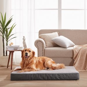 LFC PETS Ultra Comfort Memory Foam Dog & Cat Bed with Removable Cover, Grey, XX-Large