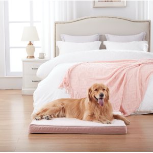 LFC PETS Ultra Comfort Memory Foam Dog & Cat Bed with Removable Cover, Pink, X-Large