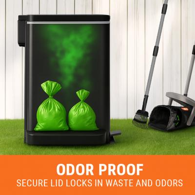 Show full view: Pupzle Outdoor Odor Control Dog Poop Trash Can with Lid, 3.2-gal, 30 Bags slide 5 of 10