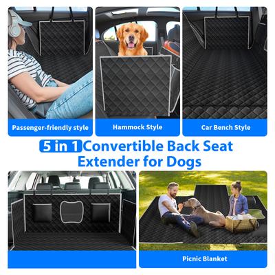 Show full view: LovMor Car Back Seat Cover Extender for Dogs, Medium, Grey slide 8 of 8