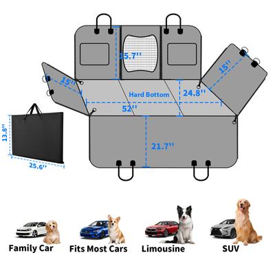 Show full view: LovMor Car Back Seat Cover Extender for Dogs, Medium, Grey slide 2 of 8