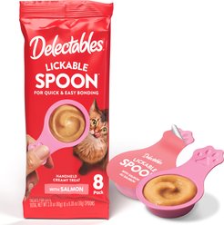 Hartz Delectables Lickable Spoon Salmon Handheld Creamy Cat Treats, 8 count