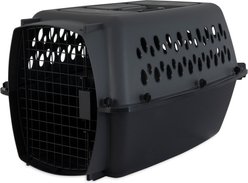 Aspen Pet Dog & Cat Kennel, Gray/Black, 24-in