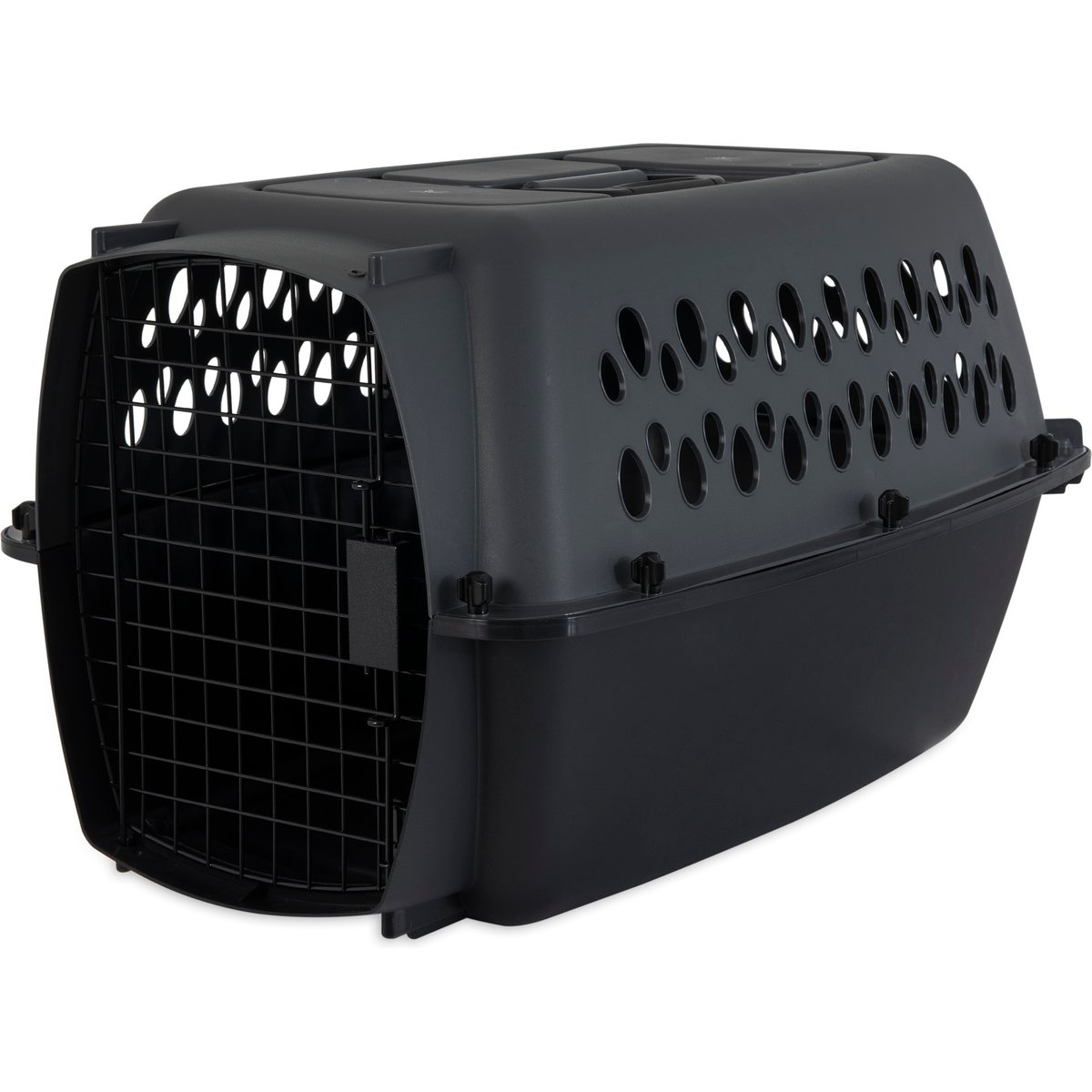 Aspen Pet Dog & Cat Kennel, Gray/Black, 24-in