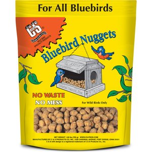 C&S No Melt & No Waste Bluebird Nuggets Bird Food, 27-oz bag