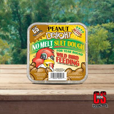 Show full view: C&S Peanut Delight No Melt Suet Dough Wild Bird Food, 11.75-oz tray, case of 8 slide 6 of 11