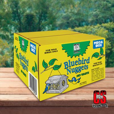 Show full view: C&S No Melt & No Waste Bluebird Nuggets Bird Food, 8-lb box slide 7 of 11