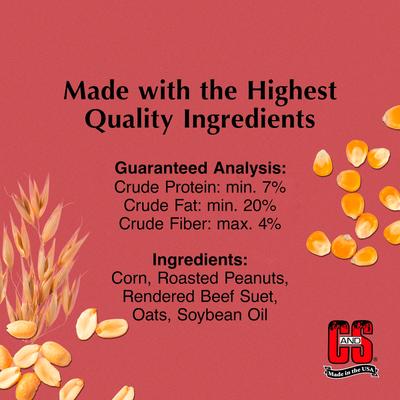 Show full view: C&S Peanut Suet Nuggets Wild Bird Food, 8-lb box slide 2 of 12