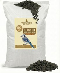 Trailmark Naturals Black Oil Sunflower Seeds Bird Food, 50-lb box
