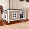 Show in main carousel: HXPLN Weatherproof Wooden Outdoor Heated Cat House, Grey, X-Large slide 8 of 8