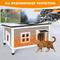 Show in main carousel: HXPLN Weatherproof Wooden Outdoor Heated Cat House, Grey, X-Large slide 5 of 8