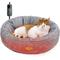 Show in main carousel: HXPLN Washable Calming Round Donut Dog & Cat Bed with Heating Pad, Grey, 20-in slide 1 of 10