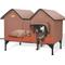 Show in main carousel: HXPLN Weatherproof, Escape Door Insulated Elevated Polyester Outdoor Heated Cat House, X-Large, Brown slide 1 of 10