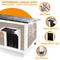 Show in main carousel: HXPLN Weatherproof Wooden Outdoor Heated Cat House, Grey, X-Large slide 4 of 8