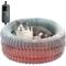 Show in main carousel: HXPLN Washable Round Donut Deep Sleep Calming Dog & Cat Bed with Adjustable Heating Pad, Grey, 20-in slide 1 of 10