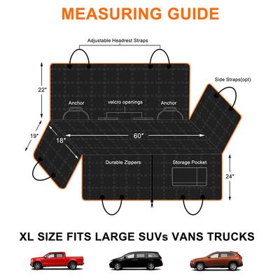 Show full view: Bark Lover Hammock Waterproof Dog Car Back Seat Cover, Black, 60 x 64-in slide 5 of 7