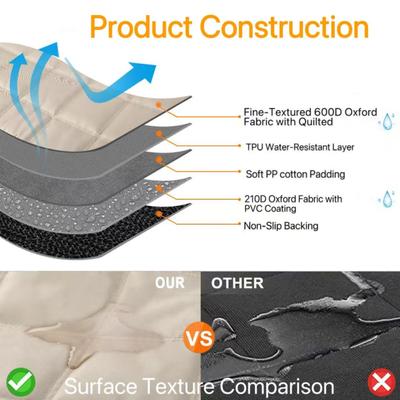 Show full view: Bark Lover Hammock Waterproof Dog Car Back Seat Cover, Beige, 54 x 58-in slide 8 of 8