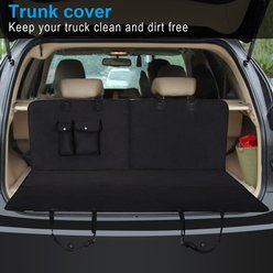 Bark Lover Waterproof Hammock Dog Car Back Seat Cover, Black, 54 x 58-in slide 2 of 7