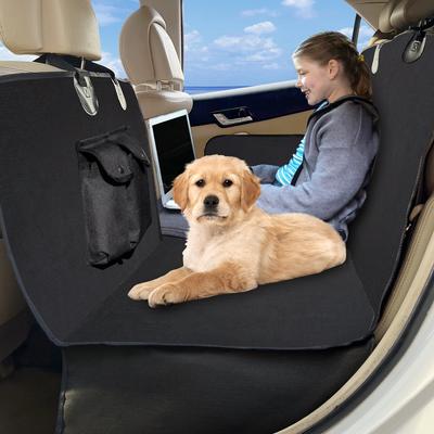 Show full view: Bark Lover Waterproof Hammock Dog Car Back Seat Cover, Black, 54 x 58-in slide 3 of 7