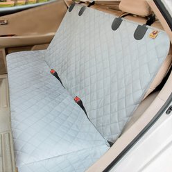 Bark Lover Waterproof Nonslip Heavy Duty Dog Car Back Seat Cover, 54 x 49-in, Grey slide 2 of 5
