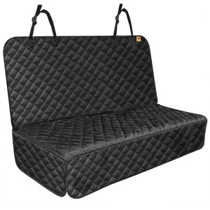 Bark Lover Waterproof Nonslip Heavy Duty Dog Car Back Seat Cover, 54 x 49-in, Black