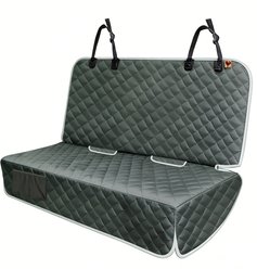 Bark Lover Waterproof Nonslip Dog Car Back Seat Cover, 56 x 49-in, Grey