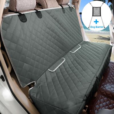 Show full view: Bark Lover Waterproof Nonslip Dog Car Back Seat Cover, 56 x 49-in, Grey slide 2 of 8