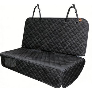 Bark Lover Waterproof Nonslip Dog Car Back Seat Cover, 56 x 49-in, Black